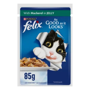 FELIX WET CAT FOOD WITH MACKEREL IN JELLY 85g